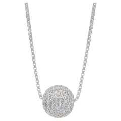 Stunning 1.15ct Diamonds Necklace with Pendant in 14k White Gold - IGI Certified