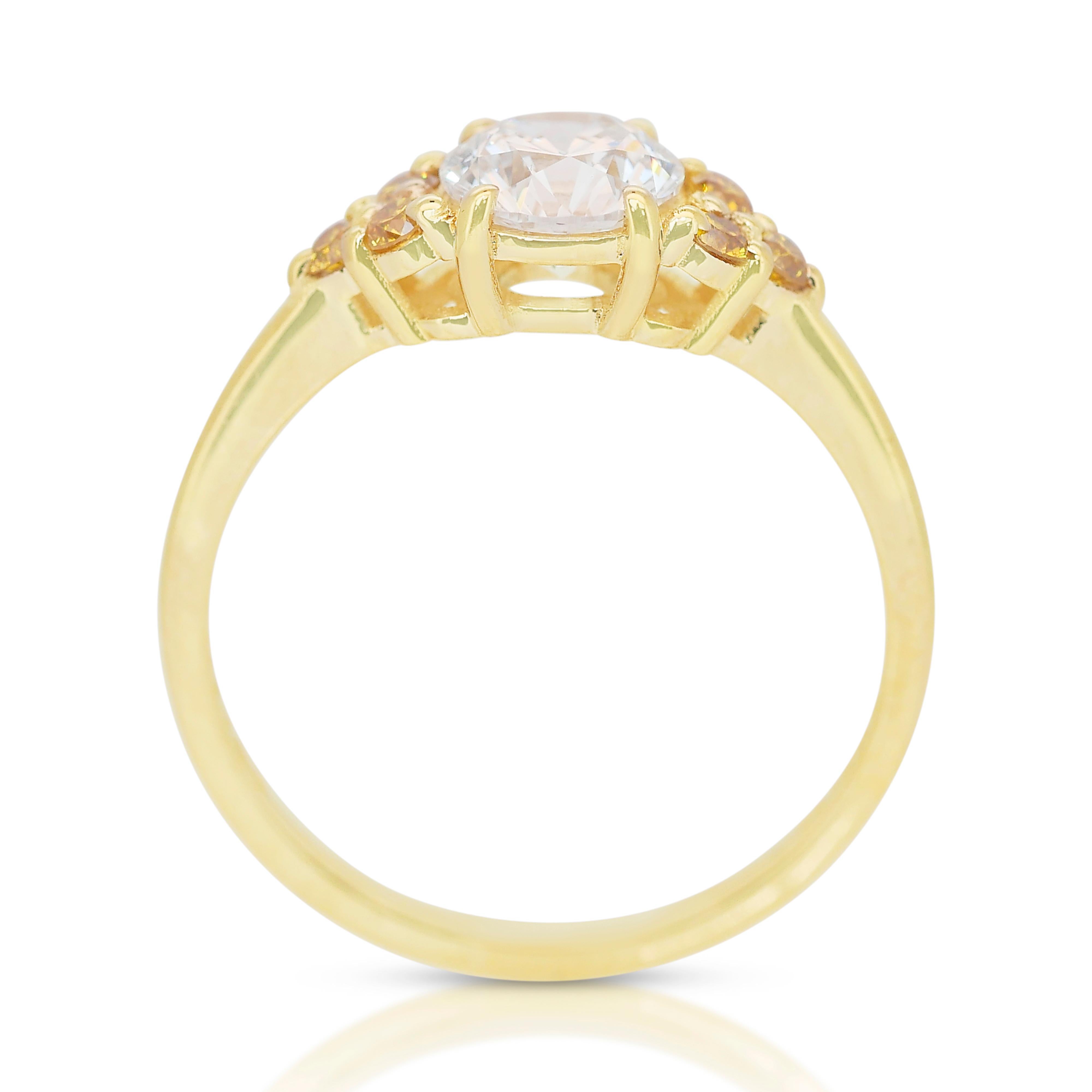 Stunning 1.15ct Triple Excellent Ideal Cut Diamonds 7-Stones Ring 2