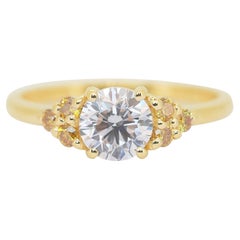 Stunning 1.15ct Triple Excellent Ideal Cut Diamonds 7-Stones Ring