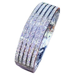 Certified 11, 78 Carats  Natural Diamonds 18k Gold Bracelet 