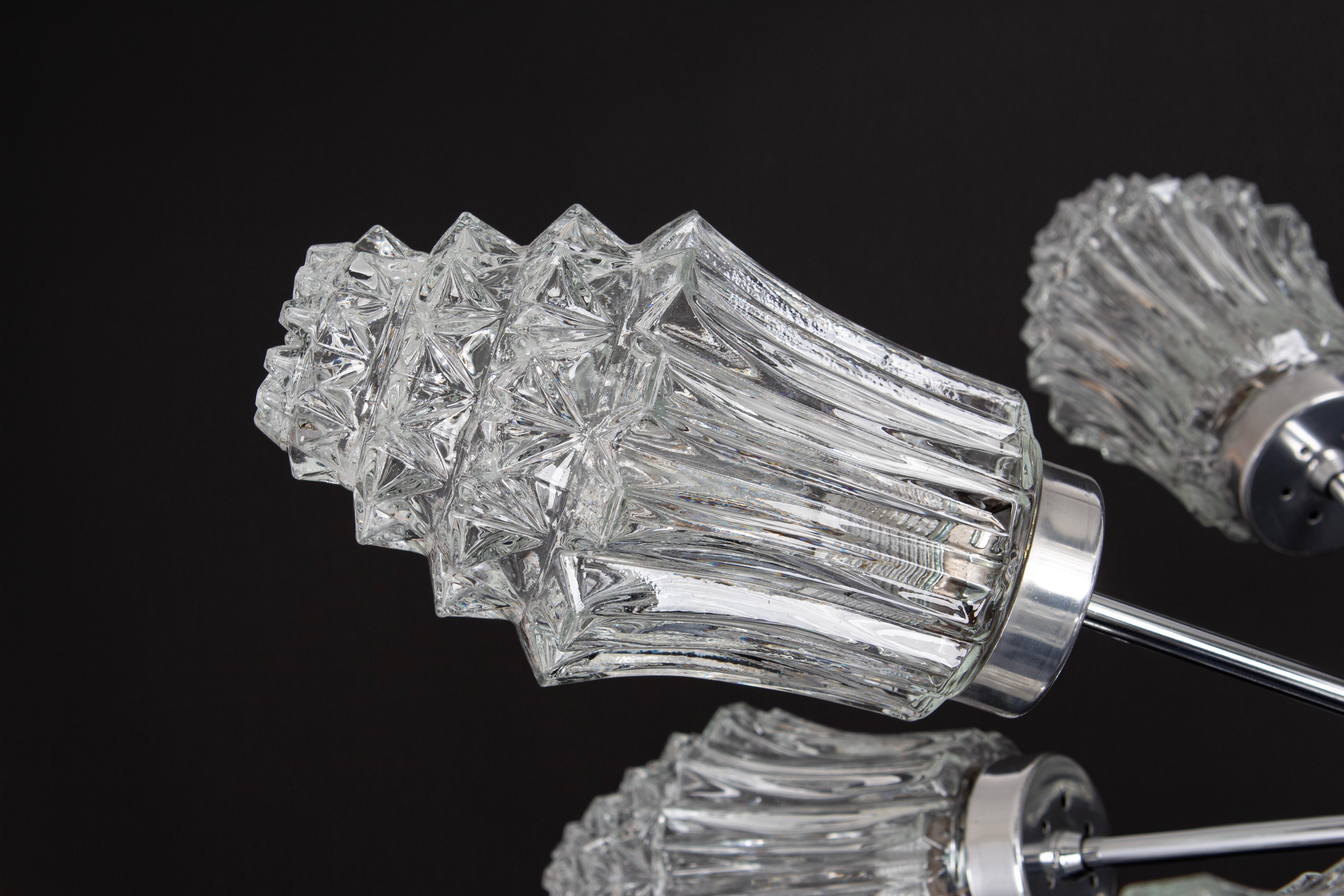 Stunning 12-Arm Sputnik Chandelier by Richard Essig, Germany, 1960s For Sale 2