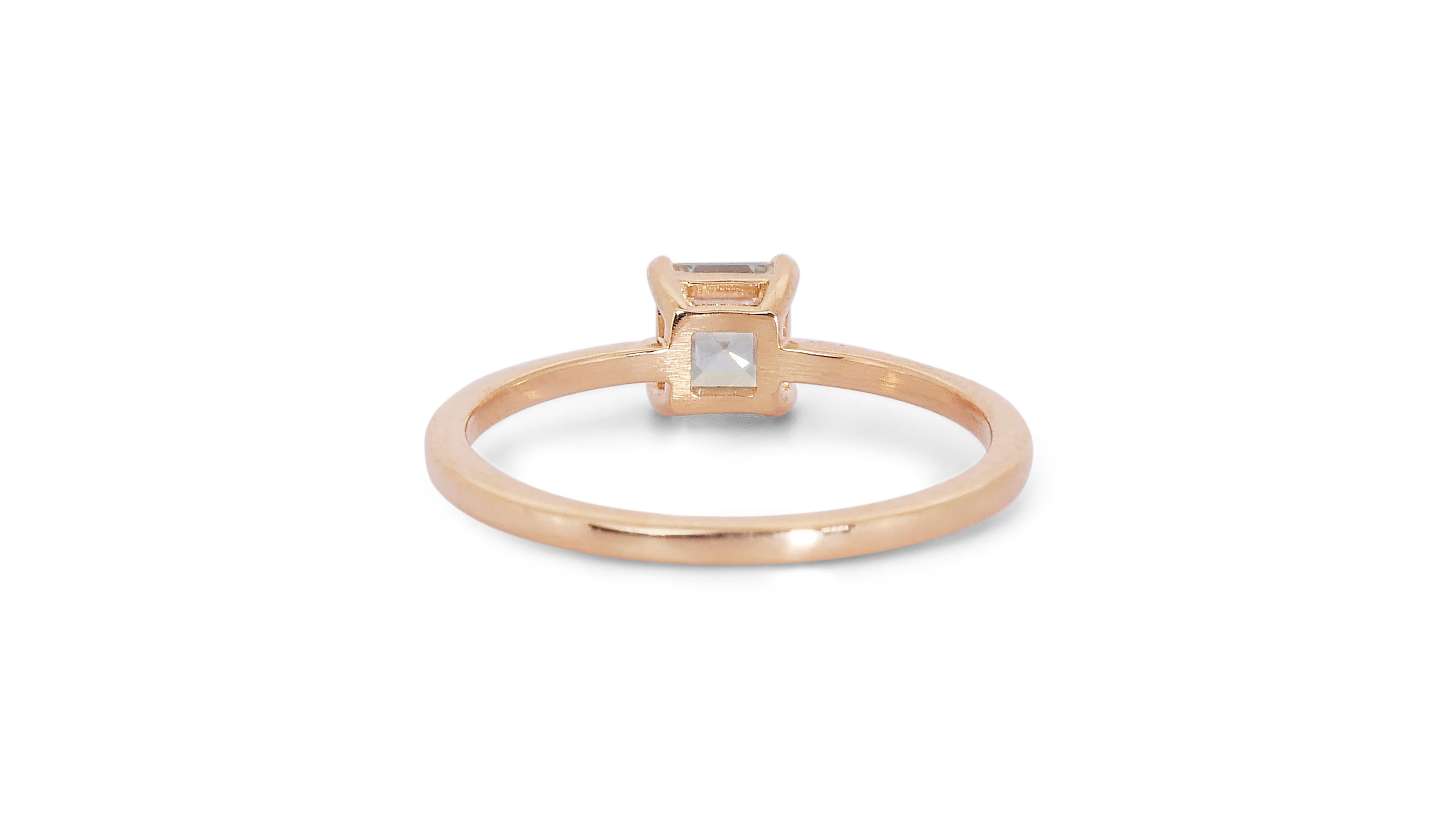 Stunning 1.20ct Diamonds Pave Ring in 18k Rose Gold - GIA Certified 3