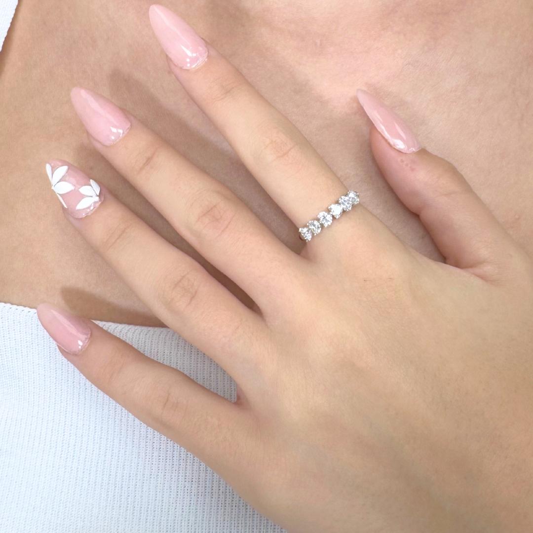 Whiting - Bague en or blanc 18 carats avec 1,31 ct de diamants - certifié IGI en vente 5