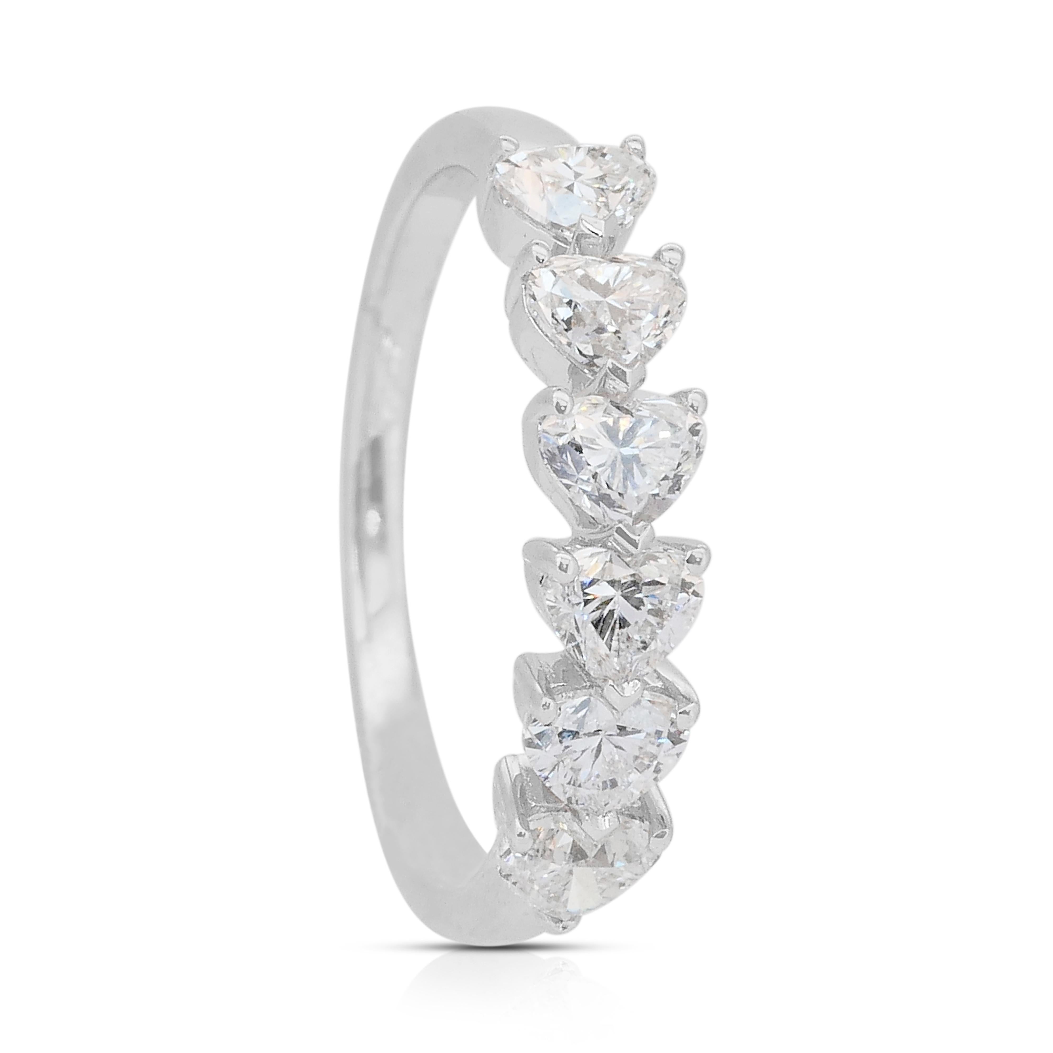 Whiting - Bague en or blanc 18 carats avec 1,31 ct de diamants - certifié IGI en vente 3