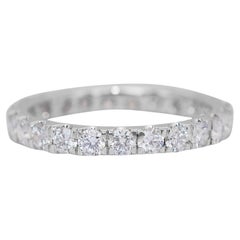 Stunning 1.32ct Diamonds Eternity Ring in 18k White Gold - IGI Certified