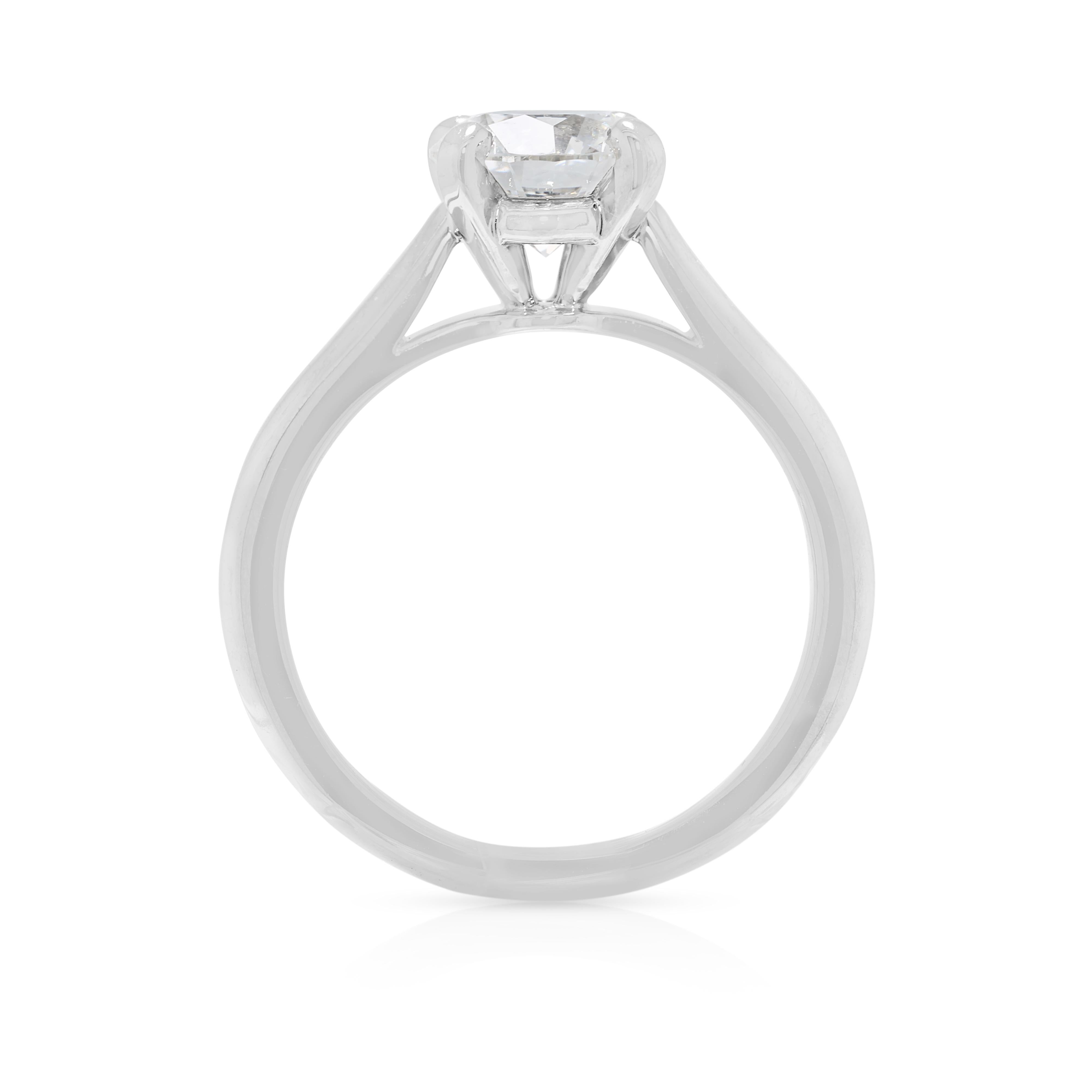 Atemberaubender 1,33ct Diamant Solitär Ring in 18k Weißgold - GIA-zertifiziert im Angebot 2
