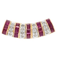 Stunning 1.44ct Ruby & Diamond Pendant in 18K Two-Toned Gold