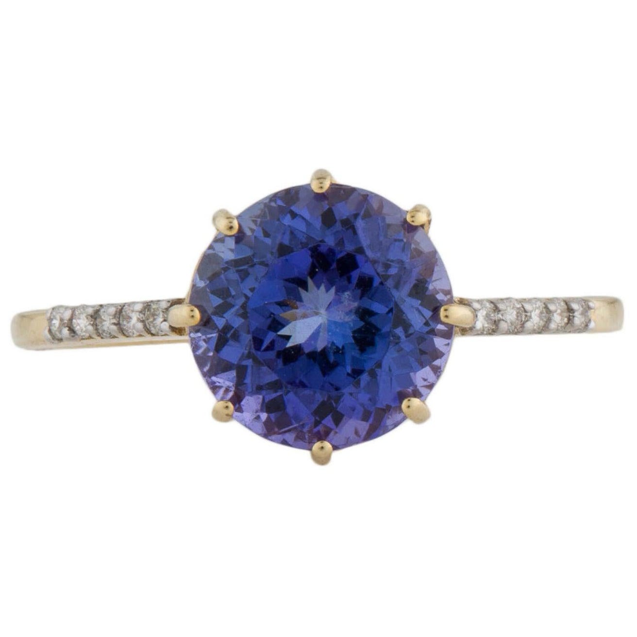 Atemberaubender 14K 2,47ct Tansanit & Diamant Cocktail-Ring, Größe 7,25 - Luxusstück