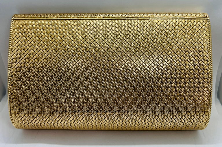 Stunning 14K Gold and Diamond Clutch Purse For Sale at 1stDibs
