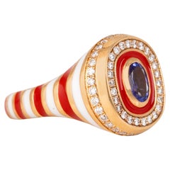 Superbe bague en or 14 carats : joyaux vibrants faits à la main avec une torsion unique