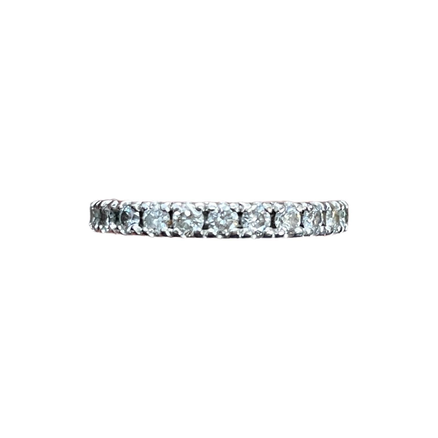 Stunning 14K White Gold Diamond Band For Sale 1