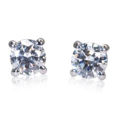 Stunning 14k White Gold Earrings with 1.83 Ct Natural Diamonds, GIA Cert