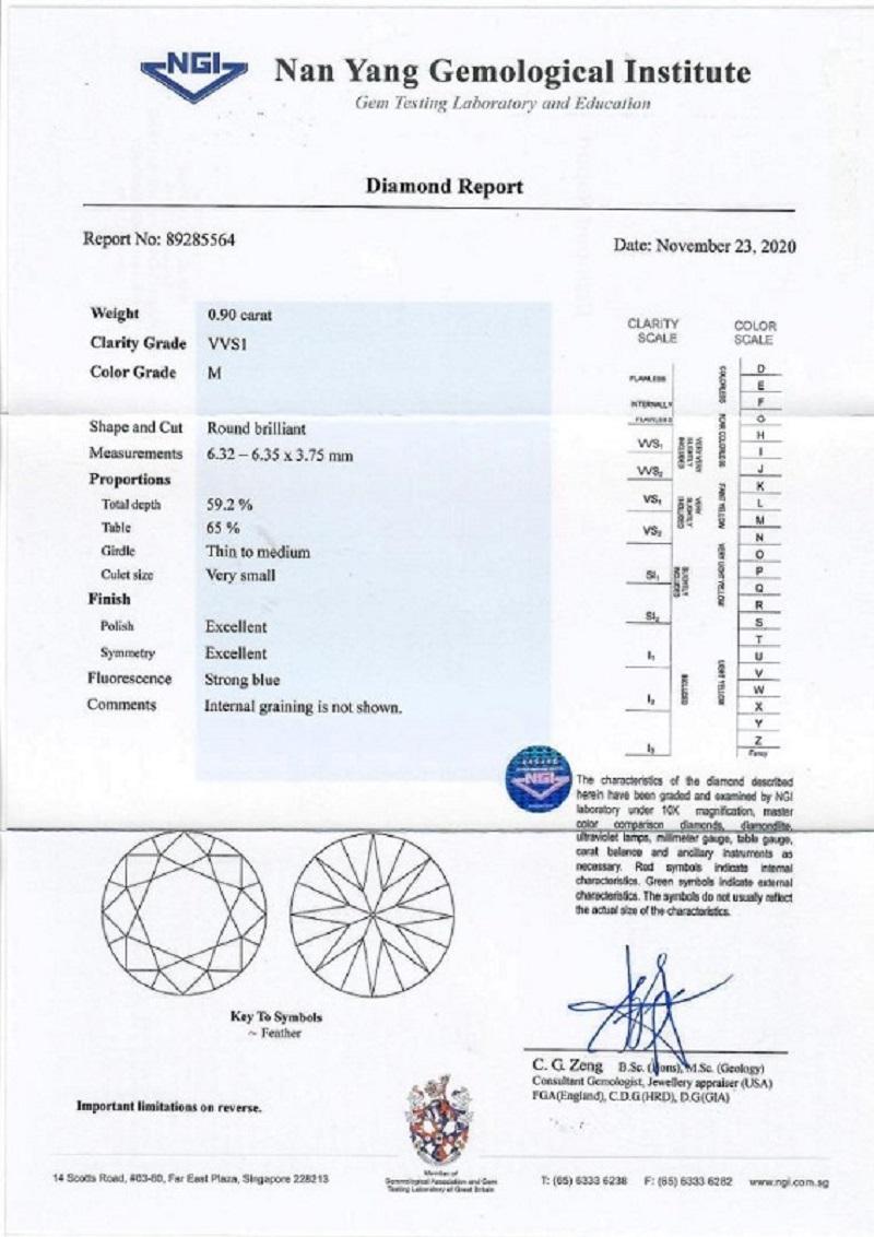 Impresionantes Pendientes de Oro Blanco de 14k con Diamantes Naturales de 1,83 qt, Certificado GIA en venta 1