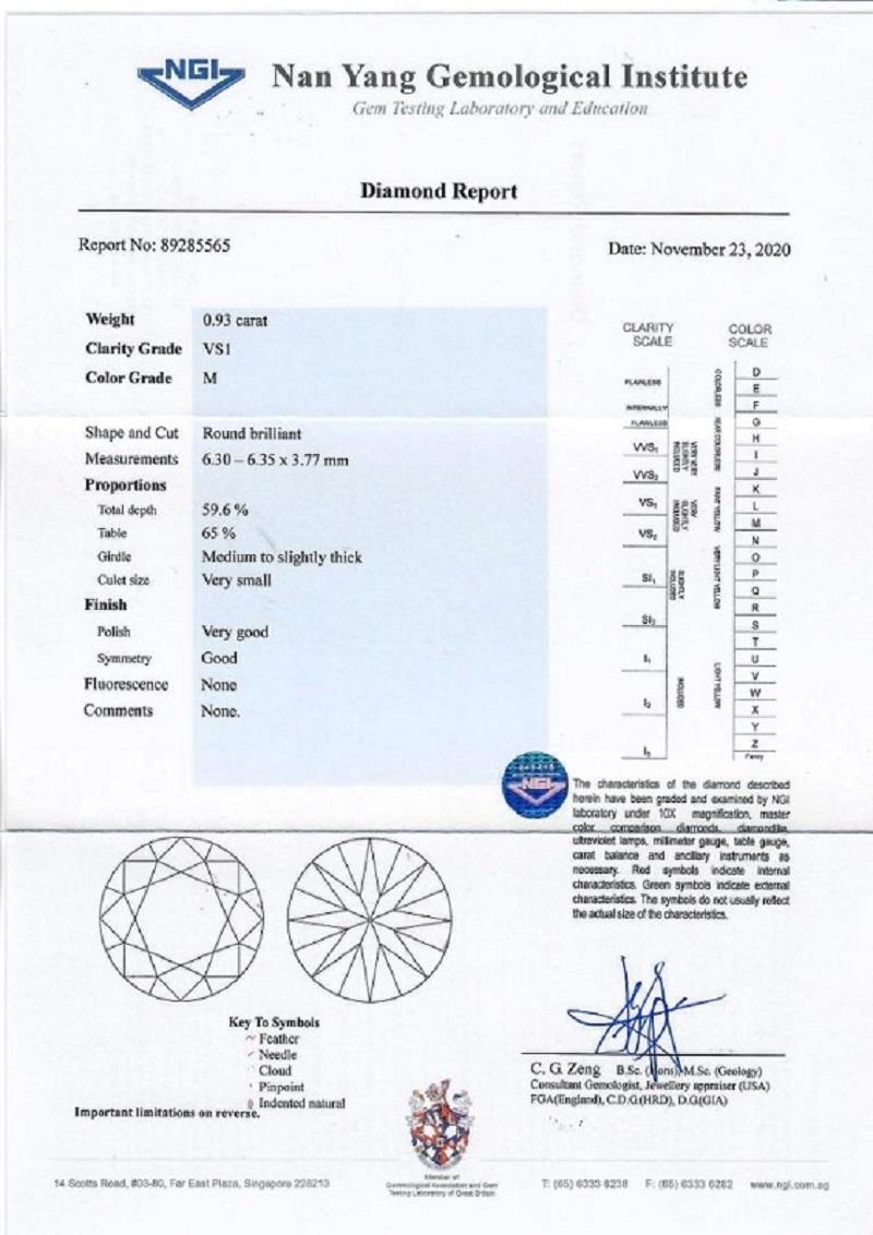 Impresionantes Pendientes de Oro Blanco de 14k con Diamantes Naturales de 1,83 qt, Certificado GIA en venta 2