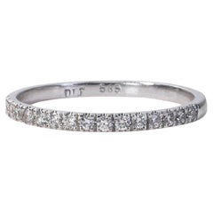 Stunning 14k White Gold Ring with 0.14 Ct Natural Diamonds, AIG Cert