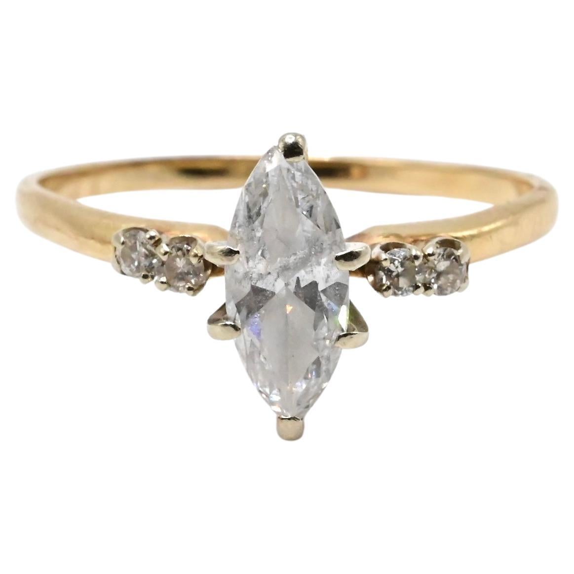 Stunning 14k Yellow Gold and Diamond Ring