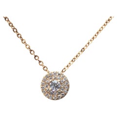 Stunning 14K Yellow Gold Necklace with 0.41 Ct Natural Diamonds, AIG Cert