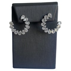 Stunning 14kt White Gold Natural Diamond Showstopper Earrings -1.93ctw, New