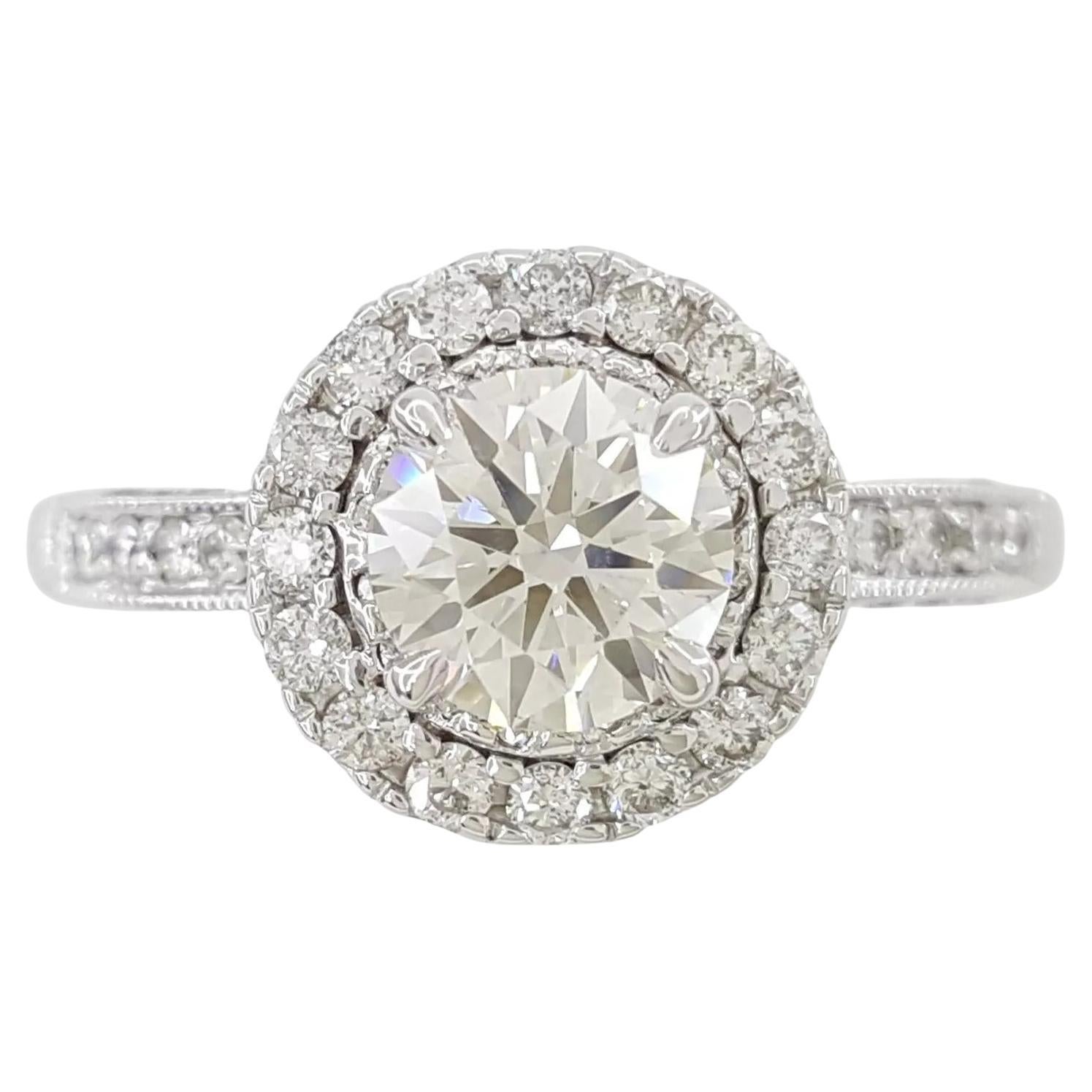 Stunning 1.5 ct Diamond Halo Engagement Ring