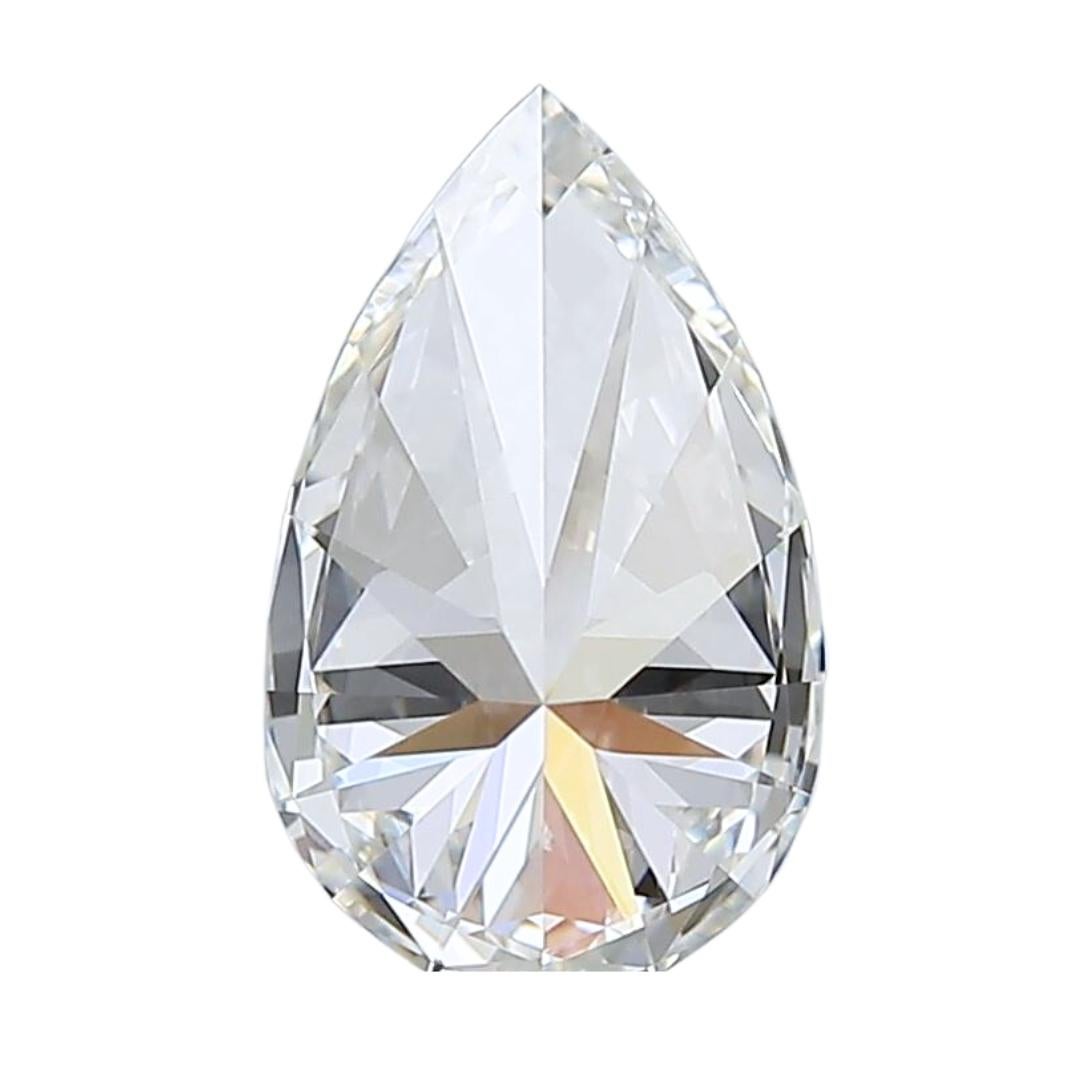 Women's Stunning 1.61ct Ideal Cut Pear Shaped Diamond - GIA Certified For Sale