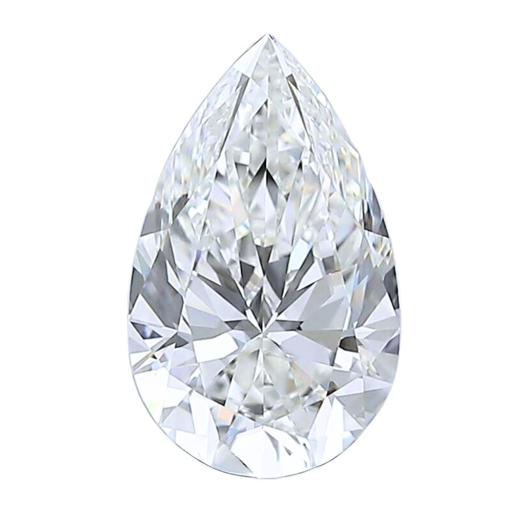 Superbe diamant taille poire de 1,61 carat, certifié GIA en vente 2