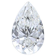 Superbe diamant taille poire de 1,61 carat, certifié GIA