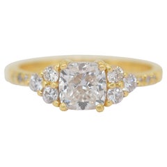 Stunning 1.62ct Diamonds Pave Ring in 18k Yellow Gold - IGI Certified