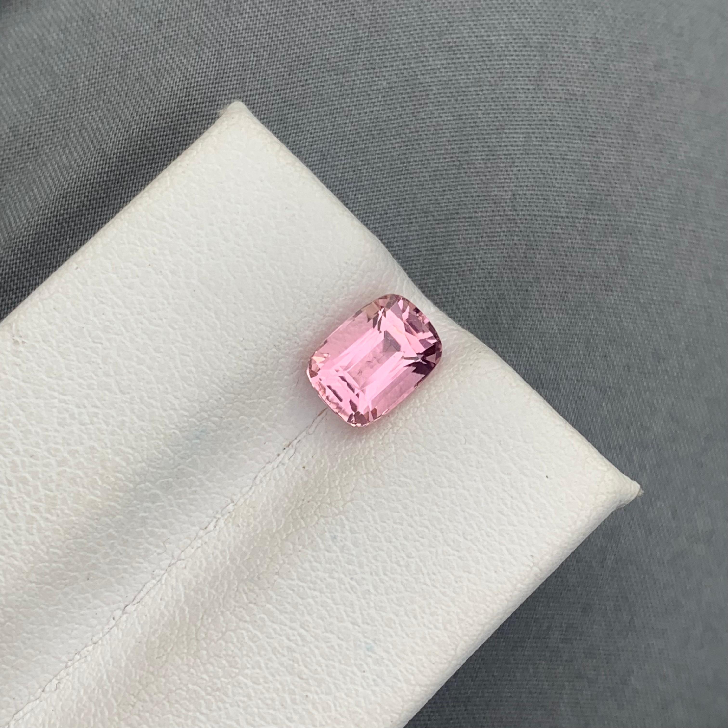 Cushion Cut Stunning 1.70 Carat Natural Loose Pink Tourmaline For Ring Jewellery Making For Sale