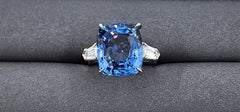 Stupendo anello con zaffiro e diamante di Ceylon da 17,20 carati certificato GIA senza calore