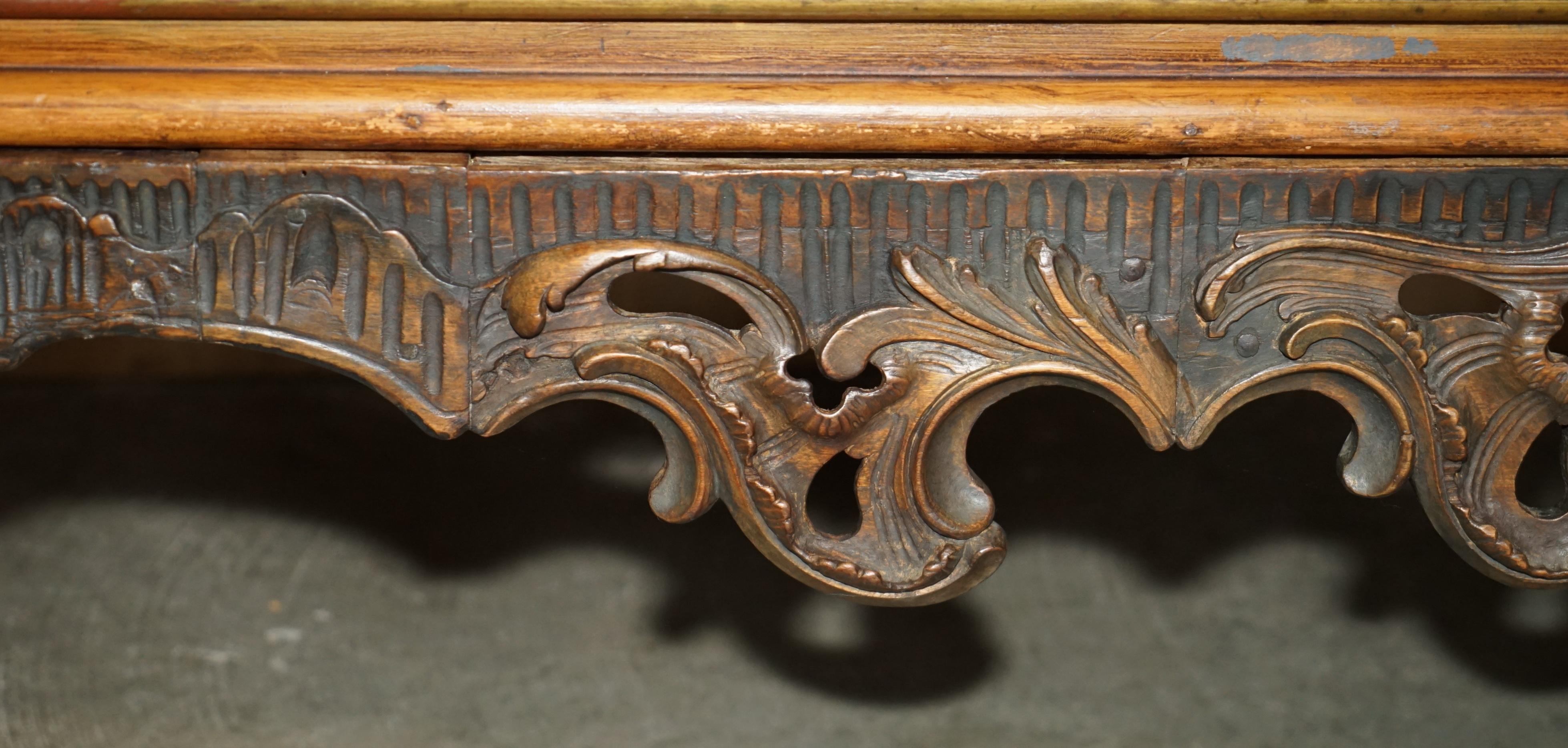 STUNNING 1778 DATED POLYCHROME PAiNTED CLAW & BALL CAMPAIGN CHEST OF DRAWERS For Sale 1