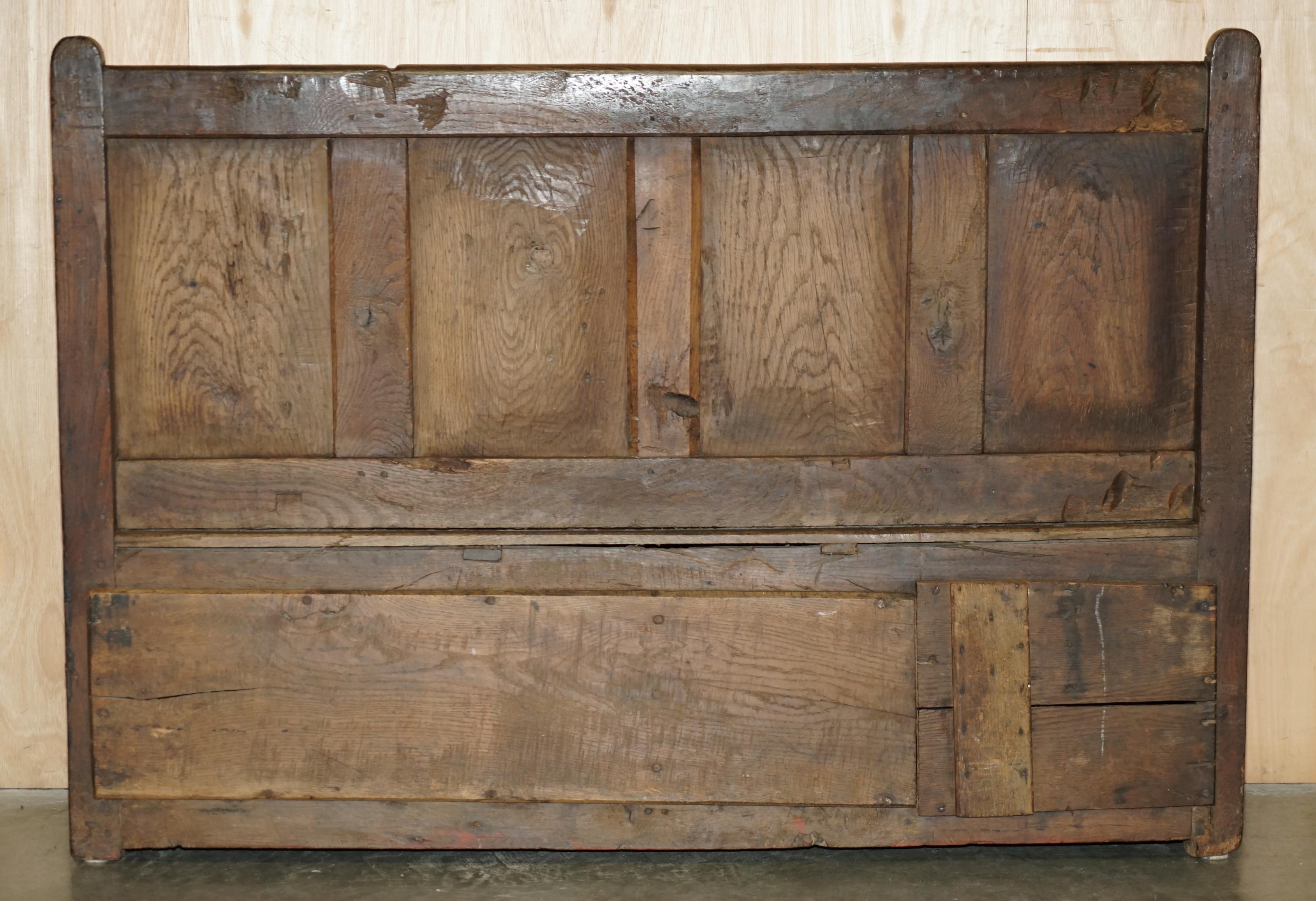 STUNNiNG 17TH CENTURY ANGLESEY WALES SETTLE BENCH LOVELY HALLWAY TAVERN SEATING im Angebot 9