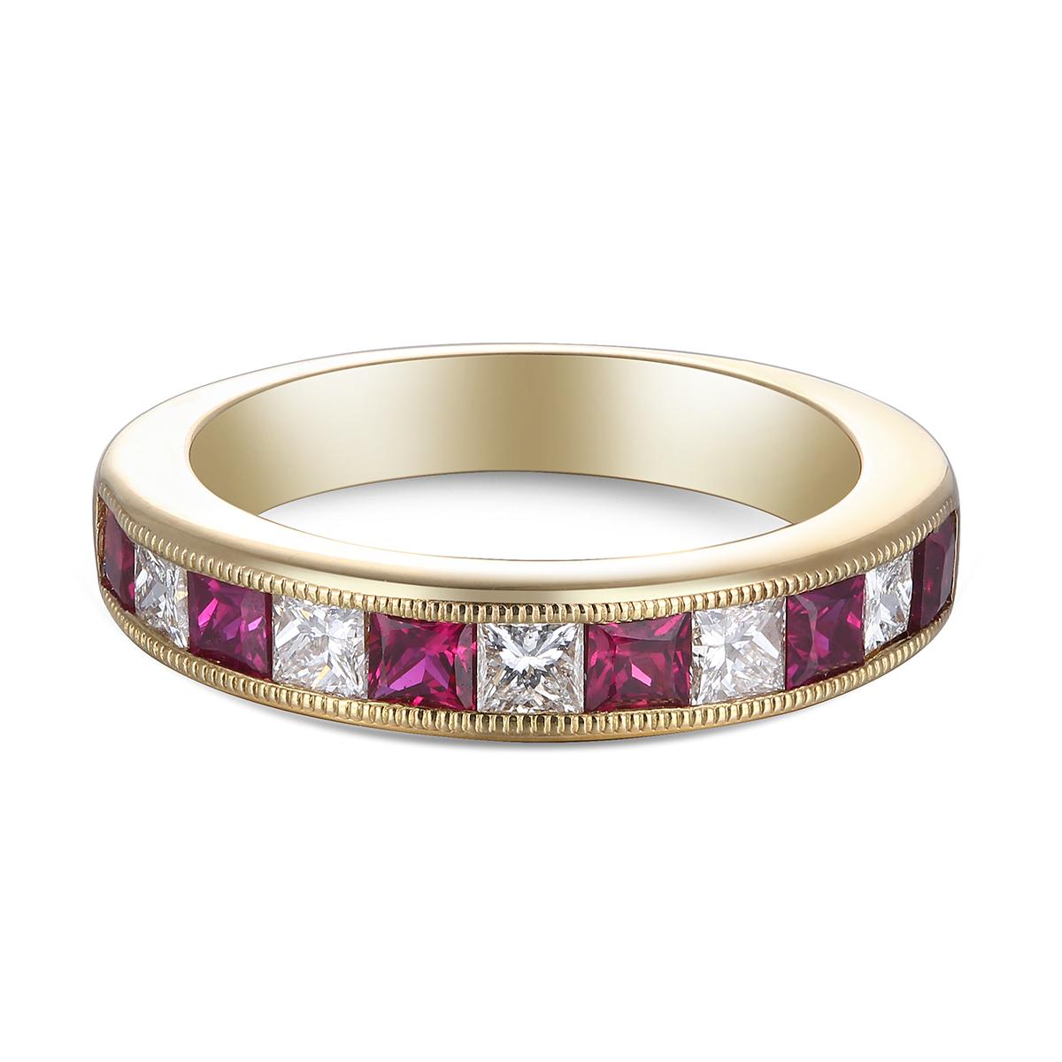 Stunning 18 Karat Yellow Gold, Diamond And Ruby Ring.

Diamonds of approximately 0.90 carats, rubies of approximately 1.20 carats and mounted on 18 karat yellow gold ring. The ring weighs approximately 6.51 grams.

Please note: The charges specified