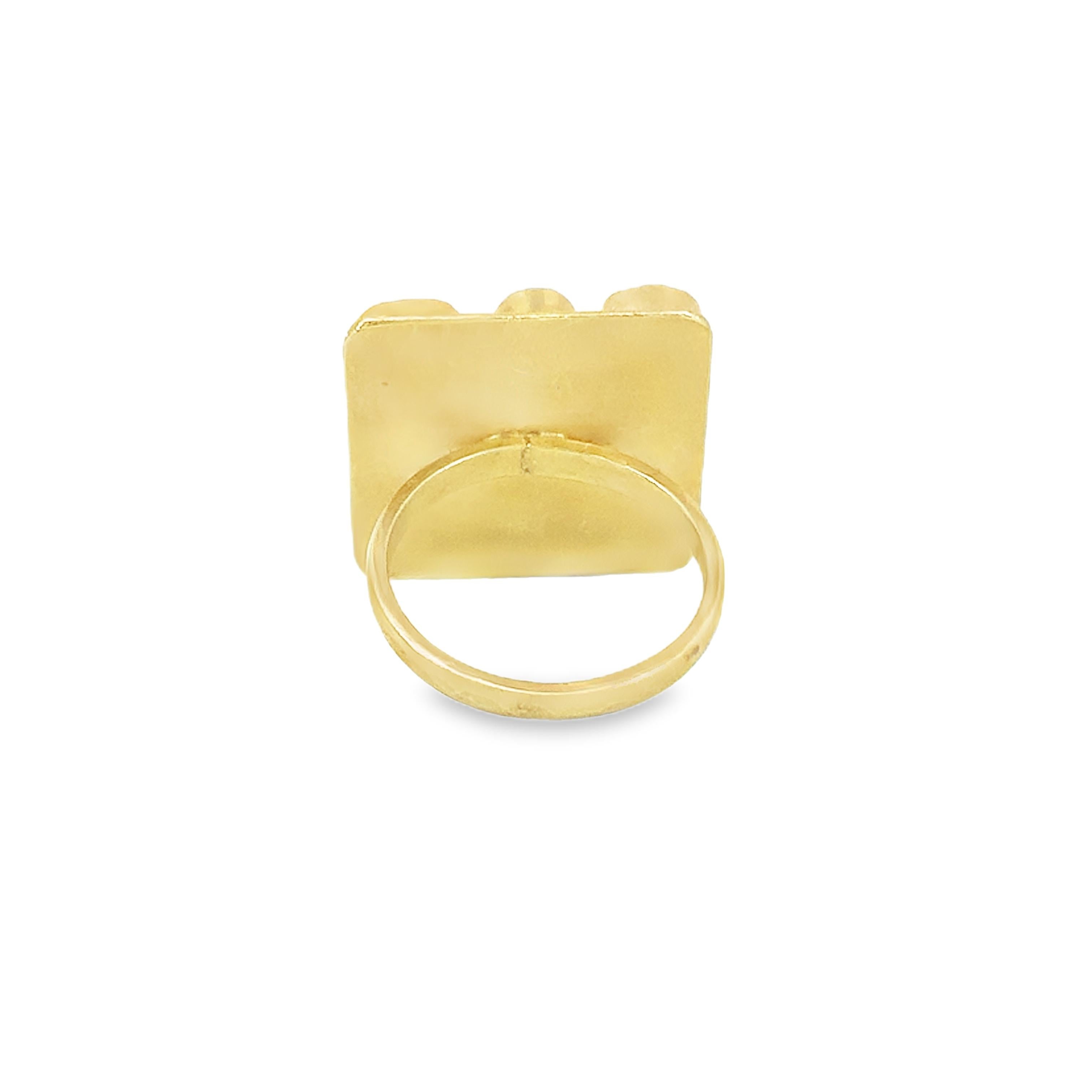 Impresionante Anillo de Oro de 18 Kt y Turmalina Natural en venta 1