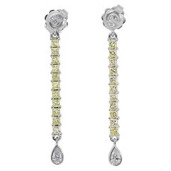 Stunning 18 kt. White Gold Earrings with 1.78 carat Natural Diamonds - AIG Cert