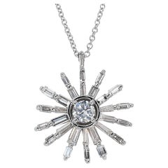 Collar intemporal de diamantes de 2,36 ct en oro blanco de 18 quilates