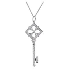  Stunning 18 kt. White Gold Necklace with 2.1 ct Total Natural Diamonds IGI Cert