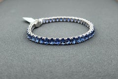 Stunning 18.22 ct Natural Oval Sapphire Tennis Bracelet