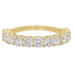 Stunning 1.88ct Diamonds Half-Eternity Ring in 18k Yellow Gold - IGI Certified Stunning 1.88ct Diamonds Half-Eternity Ring in 18k Yellow Gold - IGI Certified