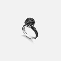 Whiting - Bague de cocktail pavée de diamants noirs et blancs 18k - US 8