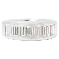 Timeless 1.55ct Baguette Cut Natural Diamond Ring in 18K White Gold