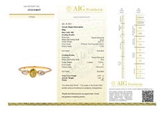 Stunning 18k Rose Gold 3 Stone Ring with 0.40 Ct Natural Diamonds, AIG Cert
