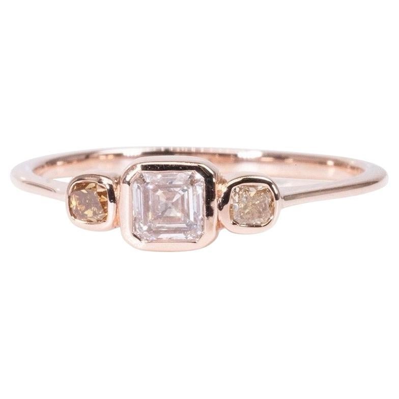 Engagement Ring With 0.8 Ct Diamond In Rose Gold - Foto 9