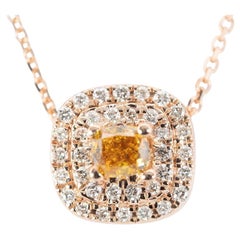 Stunning 18k Rose Gold Necklace with 0.24 total Carats Natural Diamonds