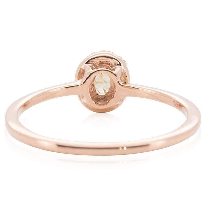 Modern Stunning 18k Rose Gold Ring with 0.25 Carats Natural Diamonds