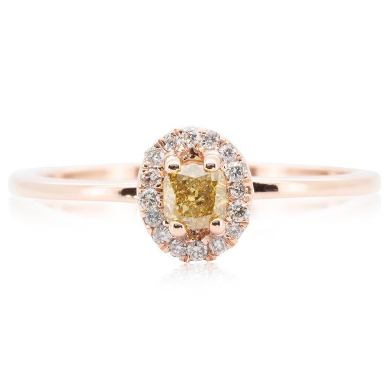 Stunning 18k Rose Gold Ring with 0.25 Carats Natural Diamonds 1