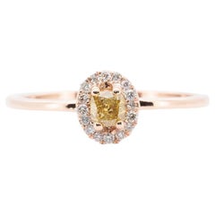 Stunning 18k Rose Gold Ring with 0.25 Carats Natural Diamonds