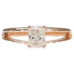 Atemberaubender Ring aus 18 Karat Rosgold mit 0,50 Karat natrlichem Diamanten  GIA-Zertifikat