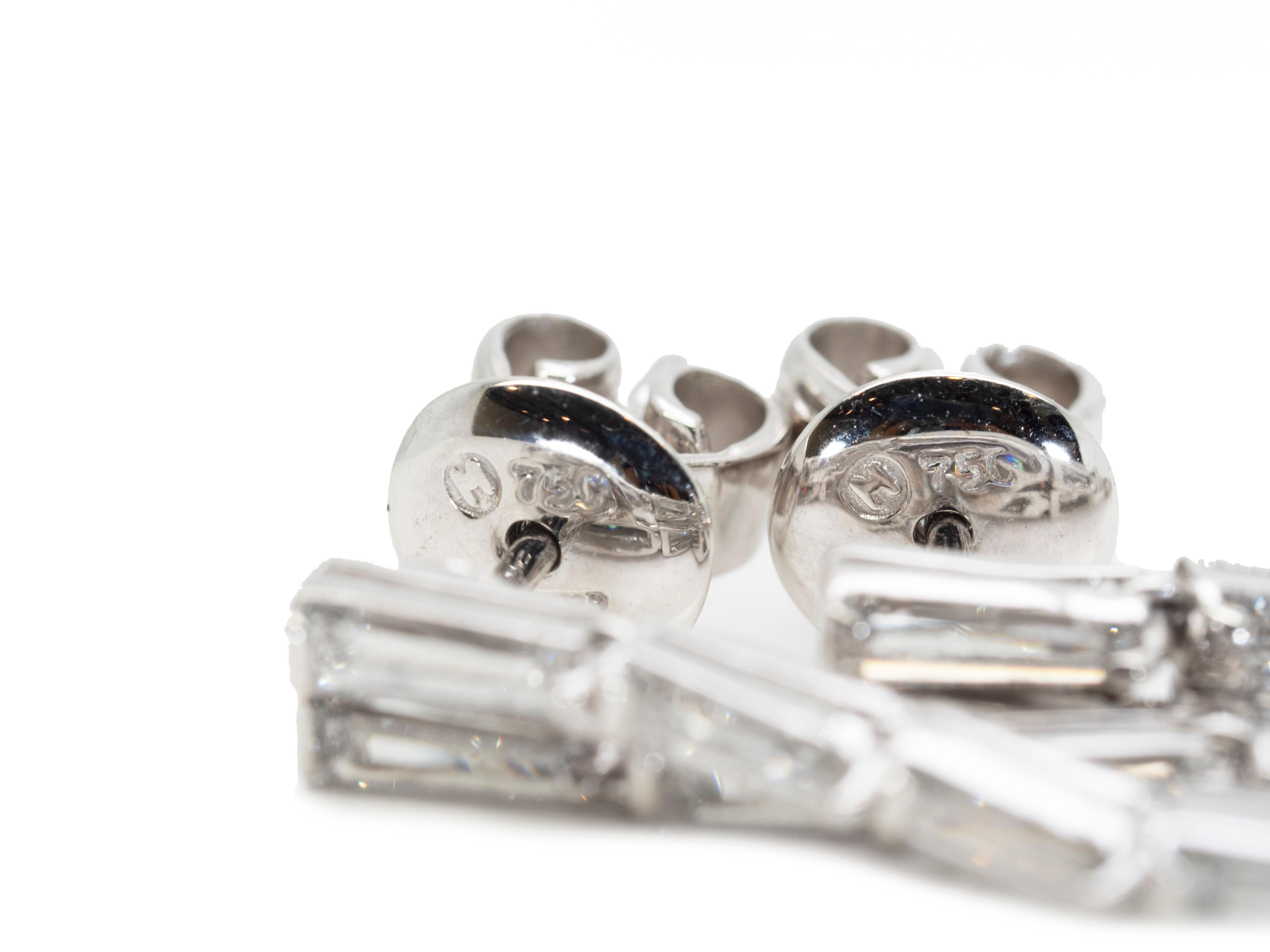 Atemberaubende Tropfenohrringe aus 18 Karat Weigold mit 0,60 Karat natrlichen Diamanten 2