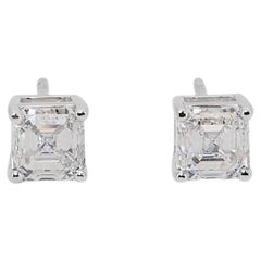 Stunning 18k White gold - Earrings - 1.40 ct Natural Diamond GIA Certificate