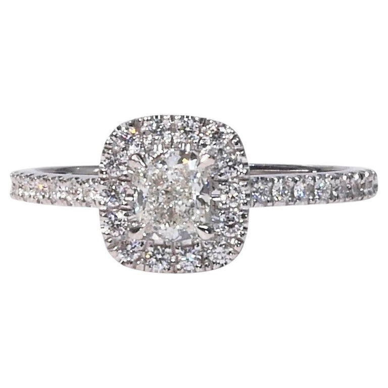 18ct White Gold Diamond Halo Ring - 0.20ct Diamonds